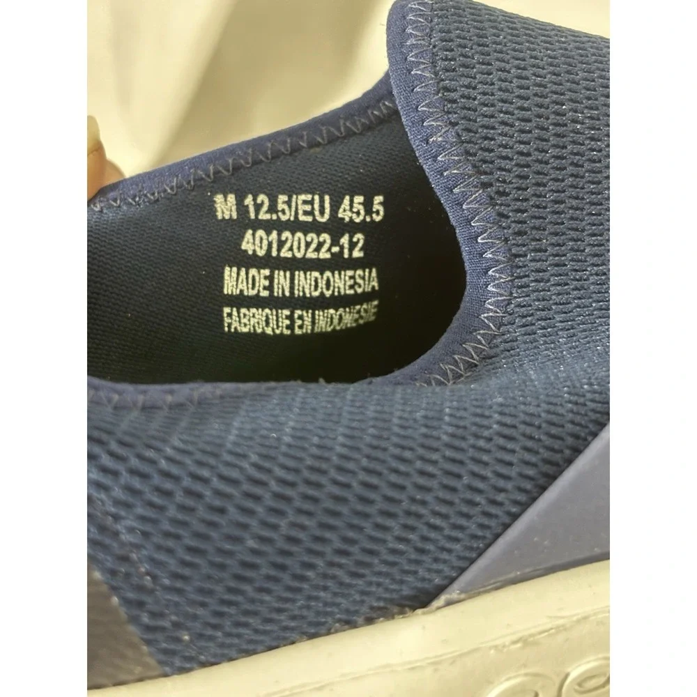 OOFOS OOmg‎ Mesh Low Men's Trainer Navy/White Slip‑On Comfort Recovery Size 12.5